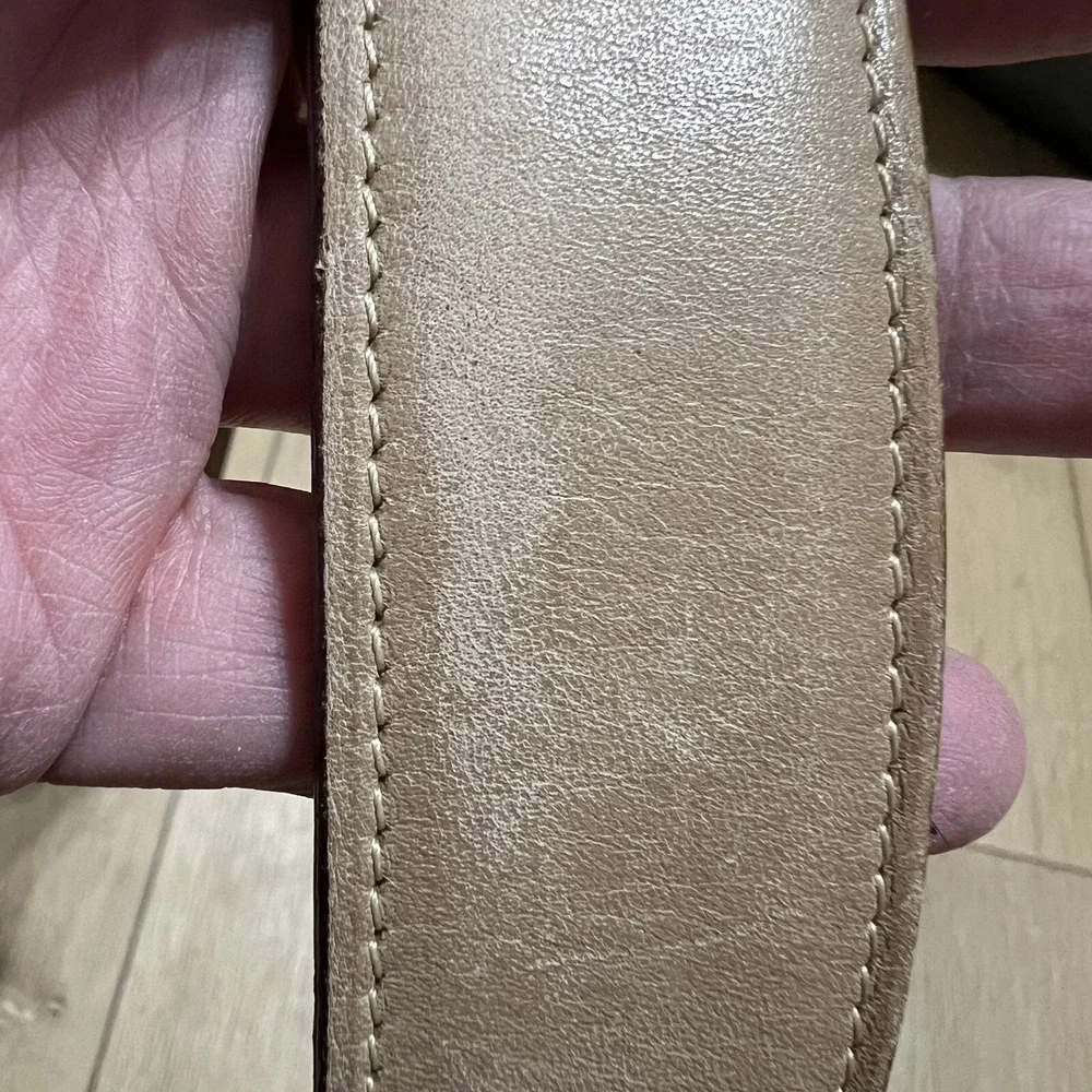 Martin Dingman Belt Mens 43 Tan Genuine Leather Made By Hand Quality Preppy Clas
